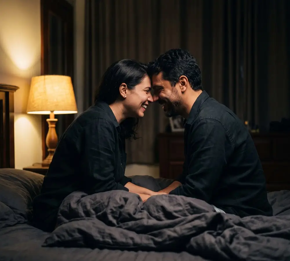 Casal em clima de intimidade